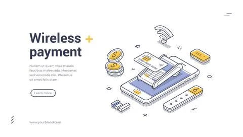 Explore the benefits of wireless payment solutions for convenient transaction イラスト素材