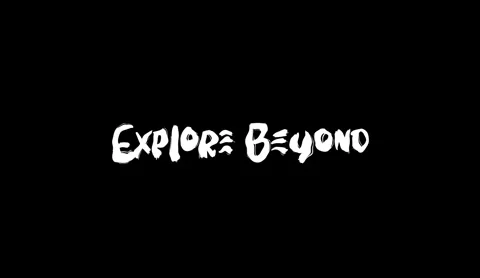 Explore Beyond Grunge Bold Brush Typography Text Animation On Black Background Stock Footage 286943996