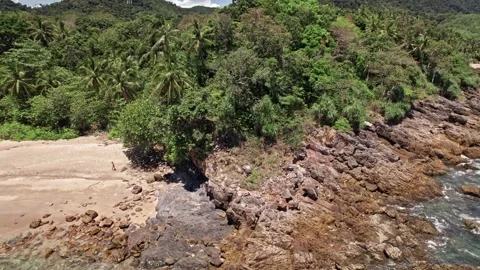 Explore breathtaking aerial views of Thailand's nature and coastline Stock Footage 310559663