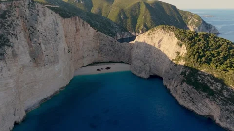 Explore the breathtaking beauty of Navagio Beach in Zakynthos, Greece, under the Stock Footage 337366094