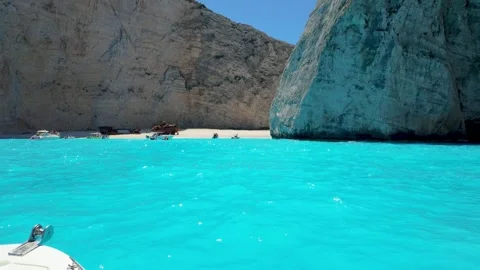 Explore the breathtaking beauty of Navagio Beach in Zakynthos, Greece Stock Footage 337373304