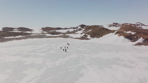Explore a breathtaking glacier snow expedition in stunning landscapes Stock Footage 288171795