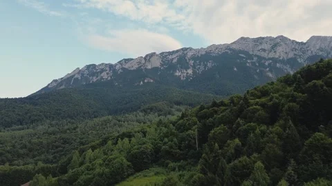 Explore breathtaking mountain peaks and lush fir forests in stunning landscapes Stock Footage 302927188