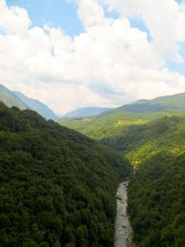 Explore the Breathtaking Tara River Canyon in Montenegro With Stunning Gree.. Stock Photos