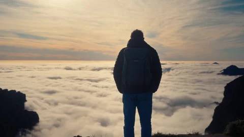 Explore the breathtaking views from Pico Do Arieiro in Madeira Island Stock Footage 321528169