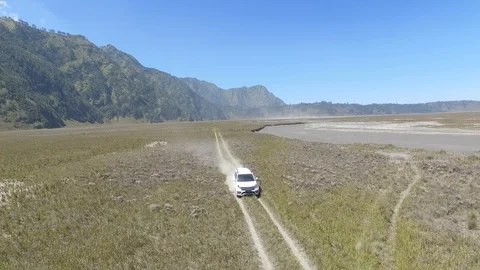 Explore Bromo with Car Stock Footage 92005539