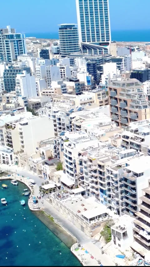 Explore Buildings and Coastline in Tel Aviv City on a Sunny Day. St Paul Hotel Stock Footage 333919732