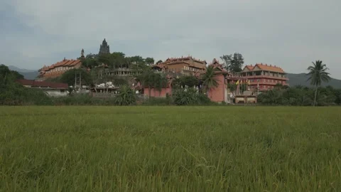 Explore Chua da Mai pagoda in Vietnam from a stunning drone perspective Video stock 308265172