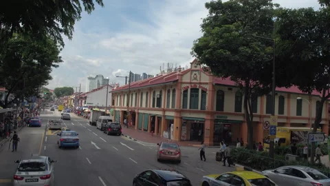 Explore the city centre of Singapore on a double-decker bus Stock Footage 134912233