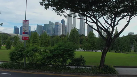 Explore the city centre of Singapore on a double-decker bus Stock-Footage 134914531