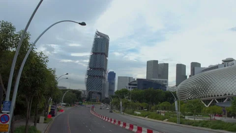 Explore the city centre of Singapore on a double-decker bus Stock-Footage 134914897