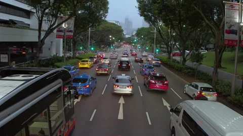 Explore the city centre of Singapore on a double-decker bus Stock-Footage 134915082