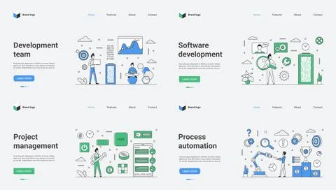Explore a collection of modern web template vector illustrations ideal for 스톡 일러스트