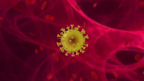 Explore concept of research while witnessing movement of yellow strain virus in Stock Footage 267795103
