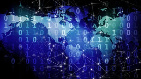 Explore connection between Earth's rotation and global network security Stock Footage 255328625