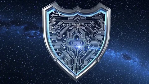 Explore cutting-edge cybersecurity technology through stylish graphics and advan Stock Footage 297466028