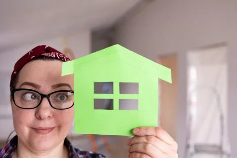 Explore the delightful world of creative home decoration using an artistic paper Stock Photos
