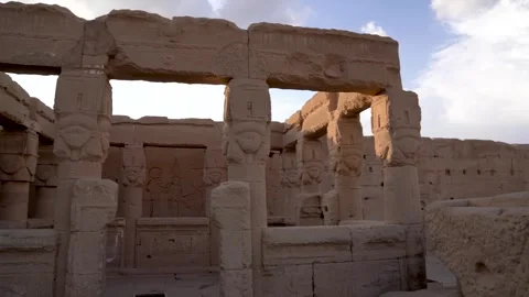Explore Dendera Temple of Hathor Egypt Ancient History and Preservation Insights Stock Footage 317926948