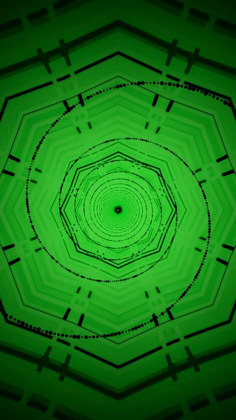 Explore the depth of a green tunnel visual experience with seamless looping.. Stock Footage 321566984