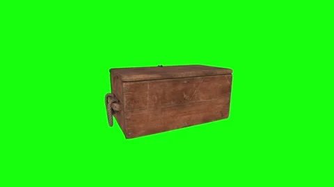 Explore a detailed 3D rendering of a vintage wooden box Stock-Footage 303859387
