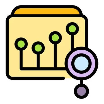 Explore diagram icon vector flat Stock-Illustration