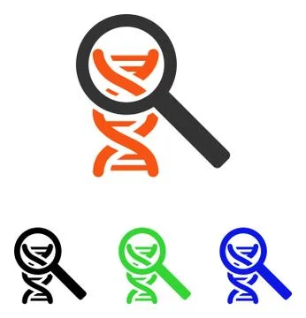 Explore DNA Flat Vector Icon 스톡 일러스트
