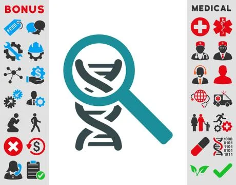 Explore Dna Icon Stock Illustration
