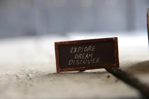 Explore Dream Discover idea Stock Photos