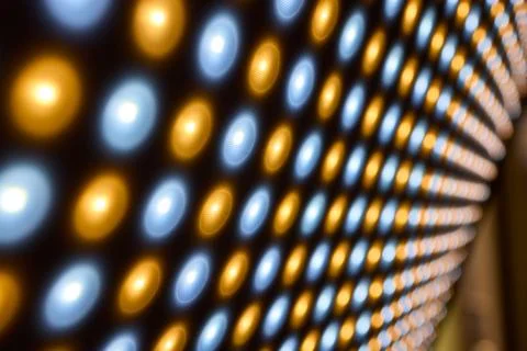Explore the dynamic and vibrant LED light patterns that enhance modern design Stock Photos