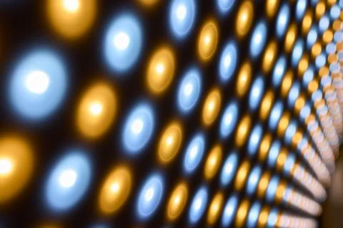 Explore the dynamic and vibrant LED light patterns that enhance modern design Stock Photos