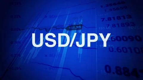 Explore dynamic Forex trading visuals depicting USD/JPY exchange rates. Gain 動画素材 270035942