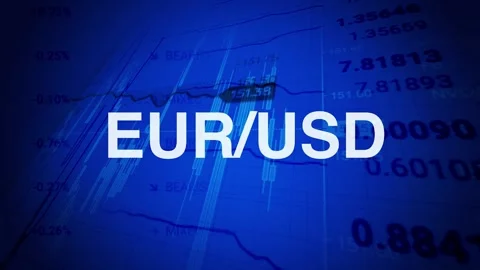 Explore dynamic Forex trading visuals depicting EUR/USD exchange rates. Gain 스톡 동영상 270035991