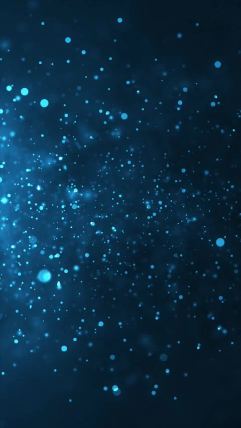 Explore dynamic movement of blue particles floating in a dark space Stock Footage 311649710