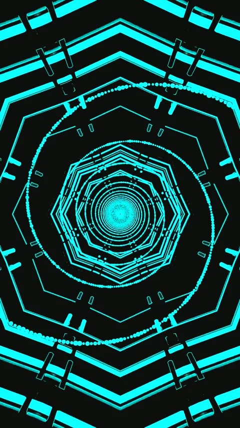 Explore dynamic tunnel visuals with vibrant colors in seamless looping vide.. Stock Footage 321571063
