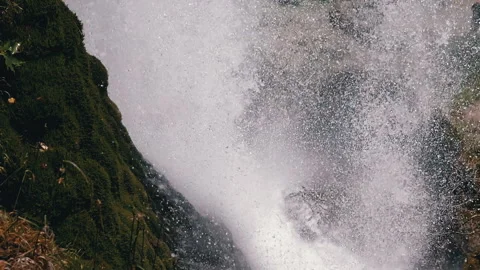 Explore Dynamic Waterfall Splash and Spray Images Perfect for Nature Inspired Stock Footage 312524433