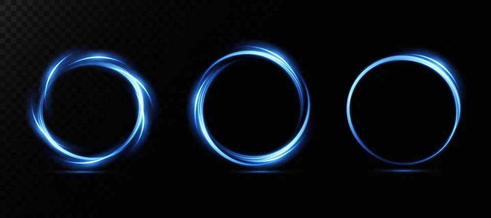 Explore Elegant and Stylish Blue Light Circular Designs Tailored for Your Stock Illustration