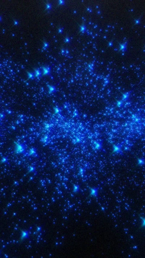 Explore an enchanting cosmic light show featuring vibrant blue lights Stock Footage 312563134
