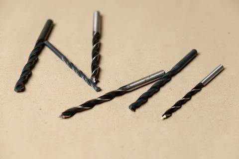 Explore the essentials of a tool kit with various drill bits for home repairs Stock Photos