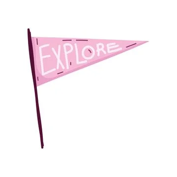 Explore flag icon Illustrazione stock