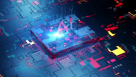 Explore the Future Dimension Unveiling Artificial Intelligence in 3D! Stock Footage 254381457