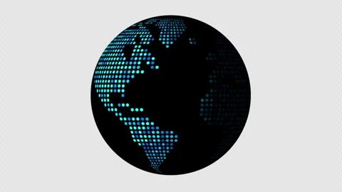 Explore the glowing digital globe Vidéo 334102197