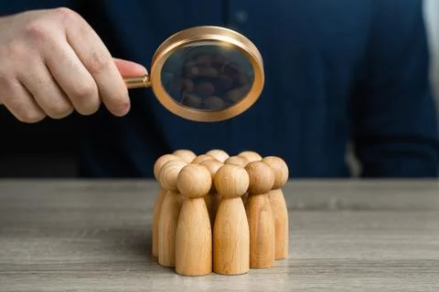 Explore a group of people. Finding people and workers on the job. Uncover pat Stock Photos