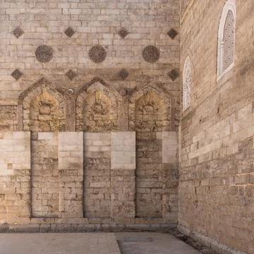 Explore historic architecture at the Mosque of al-Zahir Baybars in Cairo, Egypt Stock Photos