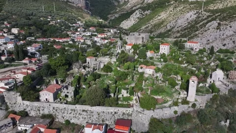 Explore the historic ruins of Stari Bar, a captivating ancient town nestled in Stock Footage 287797586