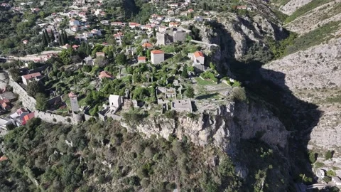 Explore the historical charm of Stari Bar, Montenegro, showcasing the ancient Stock Footage 287799136