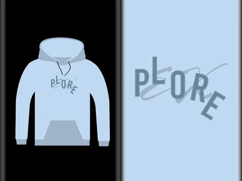 Explore Hoodie Vector Design Stock Illustration