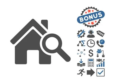Explore House Flat Vector Icon With Bonus Illustrazione stock