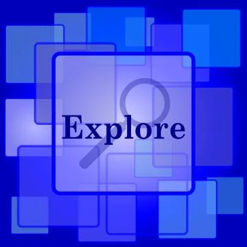 Explore icon. Internet button on abstract background.. Illustration