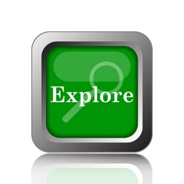 Explore icon. Internet button on black background.. Illustration