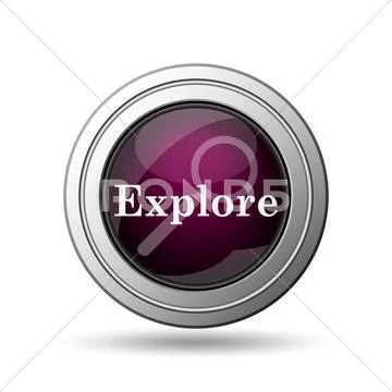 Explore icon. internet button on white background.. Stock Illustration